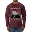 Sleepy Joe Merry Xmas To All And All A Good Night Ugly Christmas Sweater Mens Long Sleeve Shirt