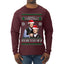 Here To F Stuff Up Step Brothers Holiday Pose Ugly Christmas Sweater Mens Long Sleeve Shirt