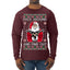 F Around And Find Out Santa Ugly Christmas Sweater Mens Long Sleeve Shirt