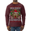 Merry Krampus Santa Folklore Figure Horror Ugly Christmas Sweater Mens Long Sleeve Shirt