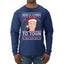 Biden Is Coming To Town Ugly Christmas Sweater Mens Long Sleeve Shirt