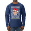 Santas Coming That's What She Said Michael Scott Ugly Christmas Sweater Mens Long Sleeve Shirt