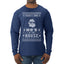 Theres Some Hos in the House Santa Ugly Christmas Sweater Mens Long Sleeve Shirt
