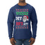 Where my Hos At Santa Funny Ugly Christmas Sweater Mens Long Sleeve Shirt