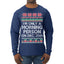 I'm Only A Morning Person on December 25th Ugly Christmas Sweater Mens Long Sleeve Shirt