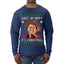 Shut Up Hippy It's Christmas Ugly Christmas Sweater Mens Long Sleeve Shirt