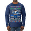 Santa Backs The Blue Pro Police Santa Claus Ugly Christmas Sweater Mens Long Sleeve Shirt