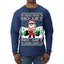 No Lift No Gift Fitness Workout Santa Ugly Christmas Sweater Mens Long Sleeve Shirt
