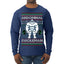 Abdominal Swoleman Fitness Yeti Ugly Christmas Sweater Mens Long Sleeve Shirt