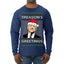 Treason's Greetings Biden President Humor Ugly Christmas Sweater Mens Long Sleeve Shirt