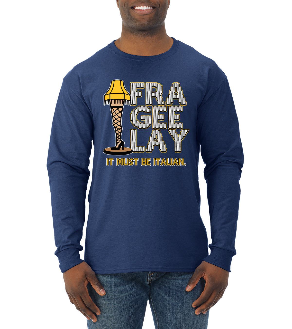 FRA-GEE-LAY Leg Lamp Story Christmas Mens Long Sleeve Shirt