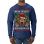 Merry Krampus Santa Folklore Figure Horror Ugly Christmas Sweater Mens Long Sleeve Shirt