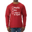 Naughty Nice I Elfed It Up Again Christmas Mens Long Sleeve Shirt