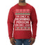 I'm Only A Morning Person on December 25th Ugly Christmas Sweater Mens Long Sleeve Shirt
