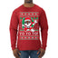 Yo Yo Yo Black Santa Ugly Christmas Sweater Mens Long Sleeve Shirt