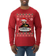 Let's Go Brandon Leo Laughing Meme Ugly Christmas Sweater Mens Long Sleeve Shirt