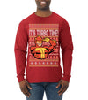Turboman It's Turbo Time! Ugly Christmas Sweater Mens Long Sleeve Shirt