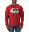 Hipster Santa IPAs and Sleigh? Christmas Mens Long Sleeve Shirt