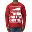 Fanily Vacation Bend Over & I'll Show You Ugly Christmas Sweater Mens Long Sleeve Shirt