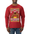 I Have A Big Package Meme Barry Wood Ugly Christmas Sweater Mens Long Sleeve Shirt
