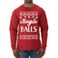 Jingle Balls Individual Couples Ugly Christmas Sweater Mens Long Sleeve Shirt