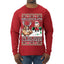 Brodolph Santa Working Out Gym the Red Nosed Gainzdeer Ugly Christmas Sweater Mens Long Sleeve Shirt