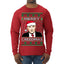 Merry Creedmas Office Humor TV  Ugly Christmas Sweater Mens Long Sleeve Shirt