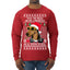 Twas The Nizzle Before Chrismizzle Gangster Dogg Rapper Ugly Christmas Sweater Mens Long Sleeve Shirt