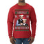 Here To F Stuff Up Step Brothers Holiday Pose Ugly Christmas Sweater Mens Long Sleeve Shirt