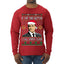Harvey Hit This Button I Call Santa Specter TV Show Parody Ugly Christmas Sweater Mens Long Sleeve Shirt