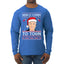 Biden Is Coming To Town Ugly Christmas Sweater Mens Long Sleeve Shirt
