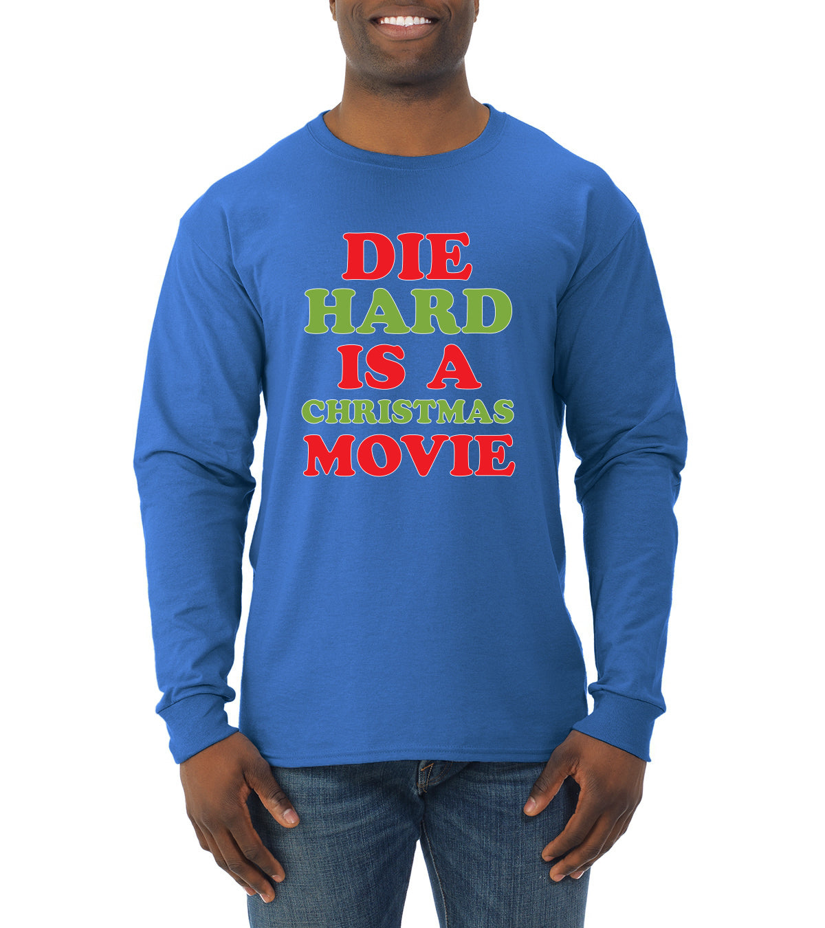 Die Hard is a Christmas Movie Christmas Mens Long Sleeve Shirt