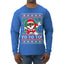 Yo Yo Yo Black Santa Ugly Christmas Sweater Mens Long Sleeve Shirt