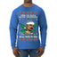 Snoop 'Twas The Nizzle Pot Leaf Weed Funny Ugly Christmas Sweater Mens Long Sleeve Shirt