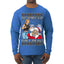 That Santa Mother F Isn't Real CLEAN  Ugly Christmas Sweater Mens Long Sleeve Shirt