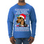 Twas The Nizzle Before Chrismizzle Gangster Dogg Rapper Ugly Christmas Sweater Mens Long Sleeve Shirt