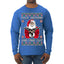 F Around And Find Out Santa Ugly Christmas Sweater Mens Long Sleeve Shirt