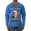 Harvey Hit This Button I Call Santa Specter TV Show Parody Ugly Christmas Sweater Mens Long Sleeve Shirt