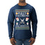 Fully Vaccinated Still Antisocial Ugly Christmas Sweater Mens Long Sleeve Shirt