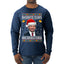 DeSantis Claus Ugly Christmas Sweater Mens Long Sleeve Shirt