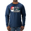 Hipster Santa IPAs and Sleigh? Christmas Mens Long Sleeve Shirt