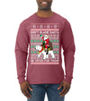 Don't Blame Santa He Voted For Trump Ugly Christmas Sweater Mens Long Sleeve Shirt