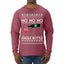 Ho Ho Ho Whole Bottle Wine Spirits Ugly Christmas Sweater Mens Long Sleeve Shirt