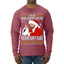Bad Santa Fucking Santy Claus Ugly Christmas Sweater Mens Long Sleeve Shirt