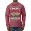 I Paused My Game To Be Here Ugly Christmas Sweater Mens Long Sleeve Shirt