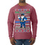 Santa Backs The Blue Pro Police Santa Claus Ugly Christmas Sweater Mens Long Sleeve Shirt