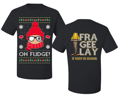 Oh Fudge Funny Story Ugly Christmas Front and Back Sweater Men's T-Shirt