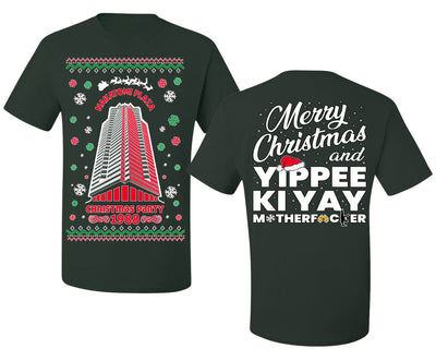 Nakatomi Plaza Christmas Party 1988 Ugly Christmas Front and Back Sweater Men's T-Shirt