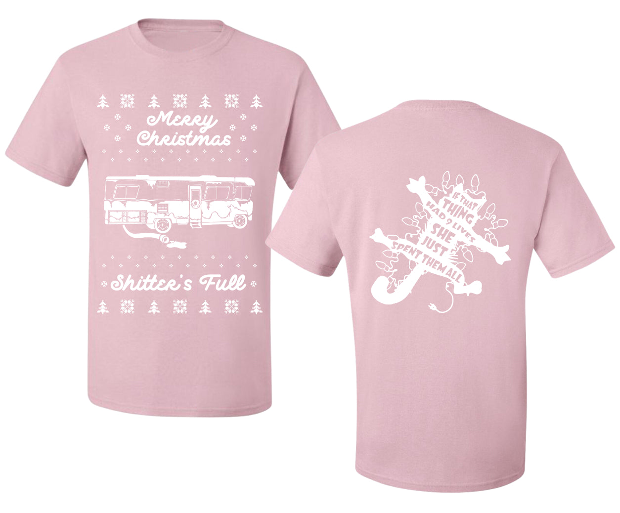 Merry Christmas Shitters Full Movie Quote Ugly Christmas Front and Back Sweater Men's T-Shirt