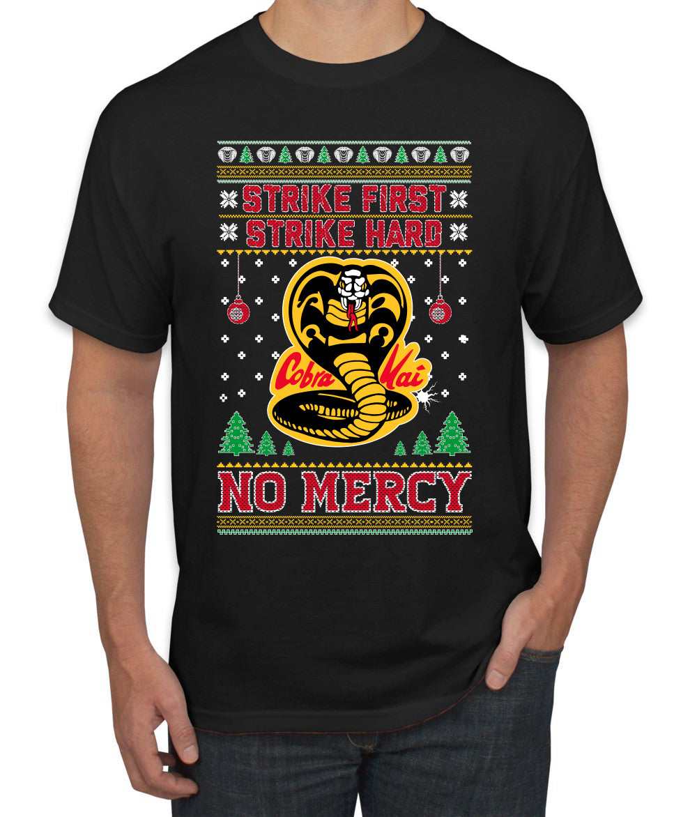 Strike First Strike Hard No Mercy Xmas Ugly Christmas Sweater Men's Graphic T-Shirt